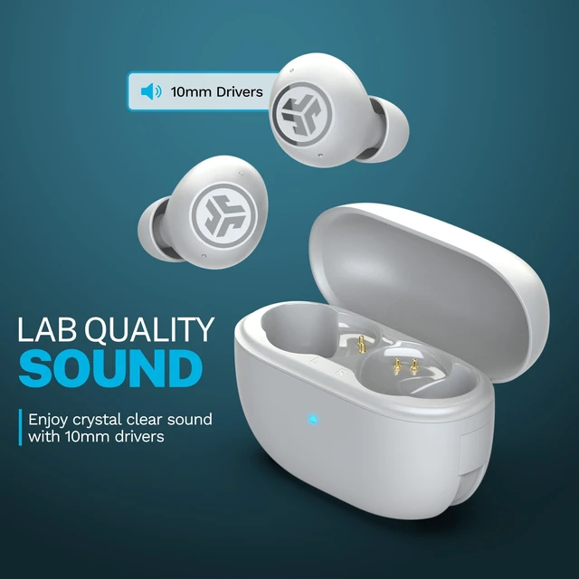 Alt view image 4 of 7 - Go Pop ANC True Wireless Earbuds with Dual Connect, White 24+ hours of autonomy, IP55 sweatproof, microphone, clear calls and multipoint connection