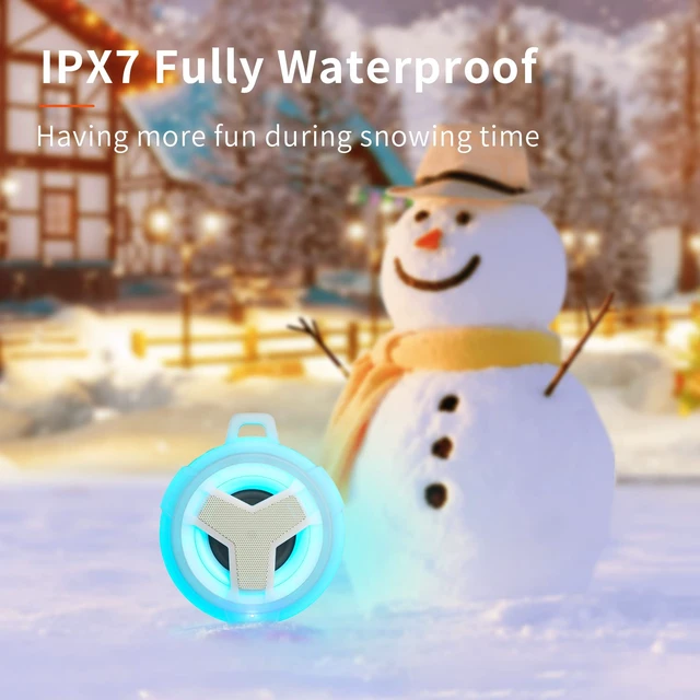 Alt view image 5 of 7 - Shower Bluetooth Speakers Waterproof Teen Girl Gifts Trendy Stuff Kid IP67 Portable Speaker with LED Light, 2000mAh, True Wireless Stereo, Gifts for Teen Boys, Men and Women, Unique Music Gifts