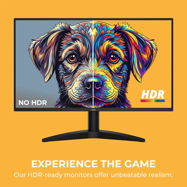Alt view image 4 of 7 - 24 Inch Gaming Monitor FHD 180Hz Overclocked VA HDR Ready, G24B36N 1920×1080 LED Monitor, 144Hz Native / 180Hz OC, 0.5ms, DP 1.4, HDMI 2.1, Adaptive Sync, VESA, Earphone Out