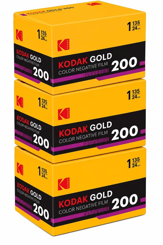 Alt view image 2 of 7 - Kodak Gold 200 35mm Film Roll 24 Exp 3 Rolls with Sturdy Tiger Storage Case