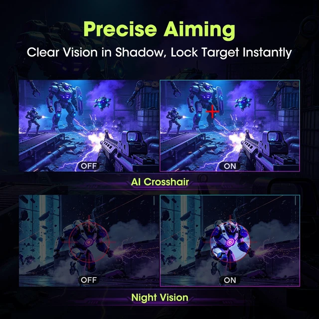 Alt view image 5 of 7 - 24" Curved Gaming Monitor, 240Hz 1ms 1080P, Ultra-Slim Base Adaptive Sync, 124% sRGB, 3000:1, HDR, 1500R, HDMI 2.0 & DP 1.4 AMZG24C1 Pro for Competitive FPS