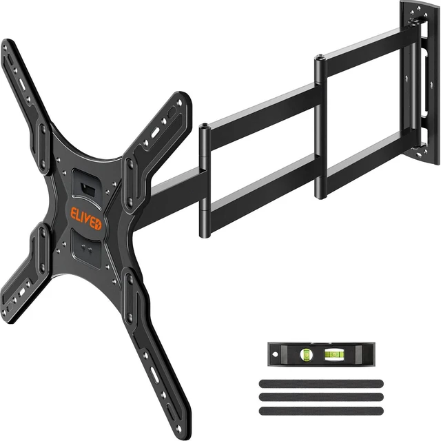 Main image of 29.5in Long Arm TV Wall Mount for 26-60" TVs, VESA 400x400, 77 Lbs Full motion tv mount, swivel & tilt function, durable tv mount bracket, cornerfriendly for home flatscreen televisions