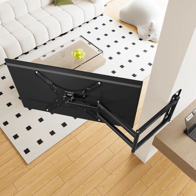 Alt view image 4 of 7 - 29.5in Long Arm TV Wall Mount for 26-60" TVs, VESA 400x400, 77 Lbs Full motion tv mount, swivel & tilt function, durable tv mount bracket, cornerfriendly for home flatscreen televisions