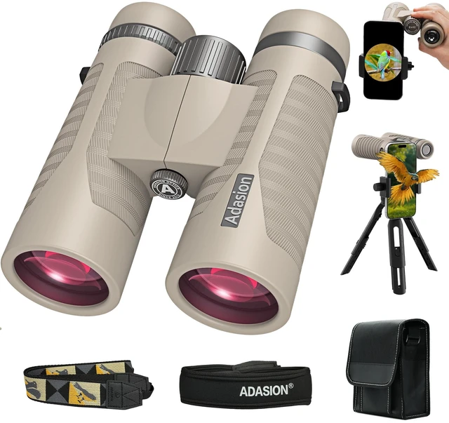Main image of 8x42 Binoculars for Adults High Powered with Phone Adapter & Tripod Super Bright BAK4 Prism, Waterproof, for Bird Watching Cruise Travel Safari Hunting Hiking Sports