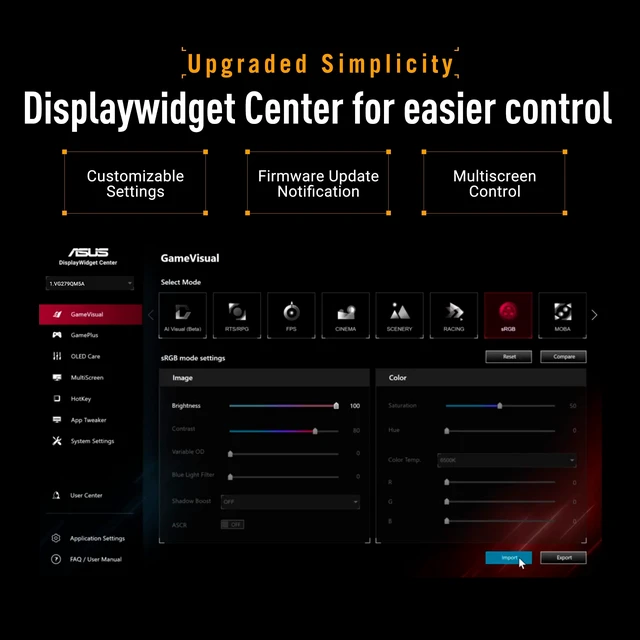 Alt view image 6 of 7 - TUF VG279QM5A 27 Inch 1080p 240Hz Fast IPS G-SYNC Gaming Monitor ELMB Sync, 0.3ms, FreeSync Premium, Variable Overdrive, 99% sRGB, HDMI, DisplayPort