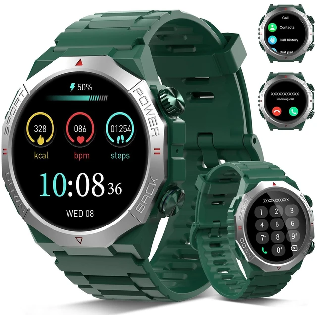 Main image of Smart Watch for Men (Answer/Make Calls), Rugged Men's Military Smartwatch, 1.39" HD Fitness Tracker with Heart Rate/Sleep/Step Monitor, 110+ Sport Modes, IP68 Waterproof Activity Tracker Android iOS