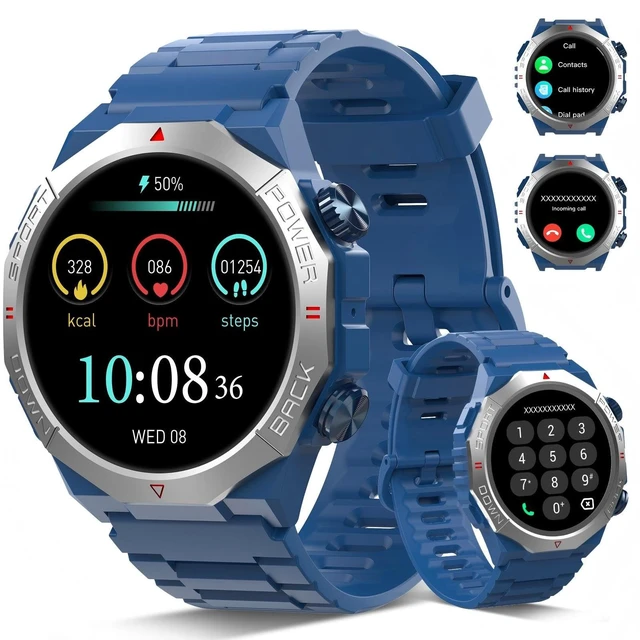 Main image of Smart Watch for Men (Answer/Make Calls), Rugged Men's Military Smartwatch, 1.39" HD Fitness Tracker with Heart Rate/Sleep/Step Monitor, 110+ Sport Modes, IP68 Waterproof Activity Tracker Android iOS
