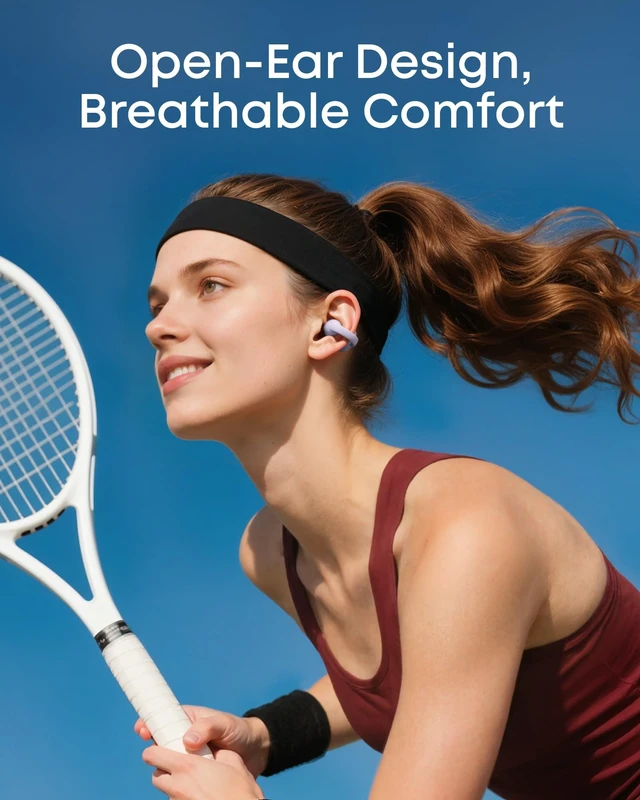 Alt view image 2 of 7 - C50i by Anker Open Ear Earbuds, Clip On Earbuds, Clip Headphones Ultra-Comfort for Running Workout, 12mm Drivers for Powerful Bass, 28H Playtime, Secure Fit, Hi-Res, IP55, Bluetooth 6.0