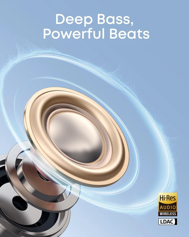 Alt view image 3 of 7 - C50i by Anker Open Ear Earbuds, Clip On Earbuds, Clip Headphones Ultra-Comfort for Running Workout, 12mm Drivers for Powerful Bass, 28H Playtime, Secure Fit, Hi-Res, IP55, Bluetooth 6.0