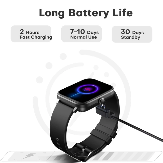 Alt view image 6 of 7 - Smart Watch for Men - Bluetooth Call, Fitness Tracker, Heart Rate & Sleep Monitor, 1.83" HD Touch Screen Smartwatch, IP68 Waterproof - for Android & iPhone, Black