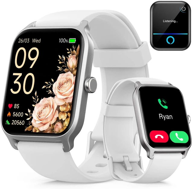 Main image of Smart Watch for Men & Women, 46mm HD Big Screen Fitness Tracker for iPhone/Android/Samsung, Answer & Make Call, Alexa Built-in, 101+ Sport Modes, Sleep/Heart Rate Monitor, 7-10 Day Battery
