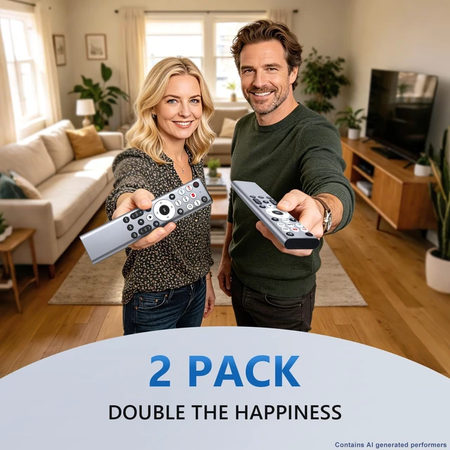 Alt view image 6 of 7 - for Hisense Google TV Remote Control Replacement 2-Pack Universal for Hisense U6 U7 U8 Mini-LED 4K UHD Smart Google TVs No Programming Required