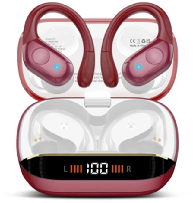 Main image of Wireless Earbuds Sports, 75Hrs Bluetooth 5.4 Headphones, Bass Hi-Fi Stereo Over Ear Buds Running Workout Gym, ENC Noise Cancelling Headset with Earhook, IP-X7 Waterproof Earphones for Android iOS