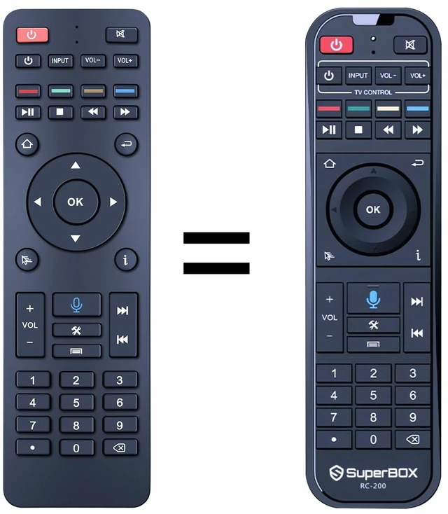 Main image of RC-200 Replacement Voice Remote Control for Super Box - RC-200L Compatible with SuperBox S4 S5 S6 S7 Max / S5 Pro/Elite Ultra/Elite Pro+, Without Voice for S4 Pro and S3 Pro, Easy Pairing