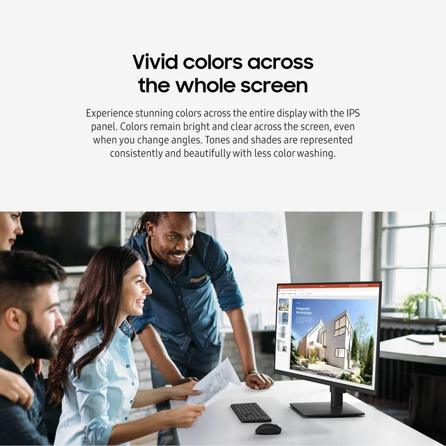 Alt view image 4 of 7 - 22 (S40GD) Borderless Business Monitor with IPS Panel, 100Hz Refresh Rate, Eye Saver Mode, Ergonomic Design, Game Picture Mode, LS22D402GANXGO