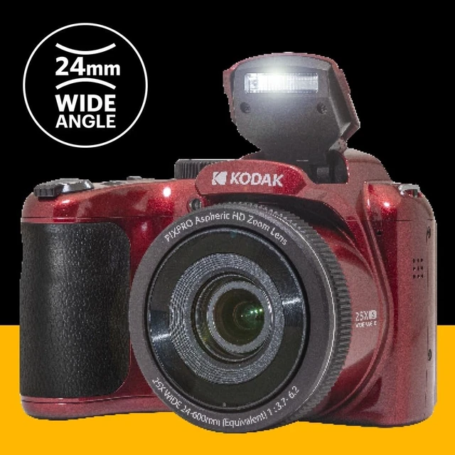 Alt view image 6 of 7 - PIXPRO AZ255 16MP Digital Camera, 25x Optical Zoom, AA, OIS, Red 1080p Full HD Video, 24mm Wide Angle Lens, 3 Inch LCD, Optical Image Stabilization, Vlogging Camera, Bridge Camera