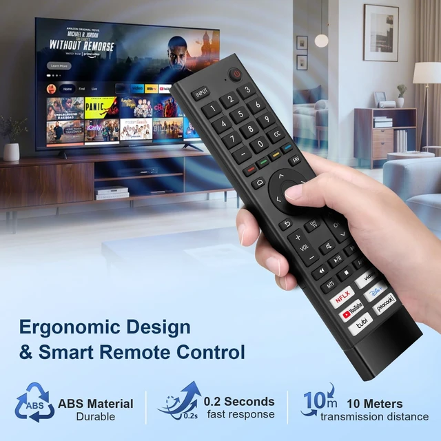Alt view image 4 of 7 - Replacement for Hisense Smart TV Remote Control Universal for Hisense 4K UHD Android Smart TVs (Not for Fire & Roku TV)