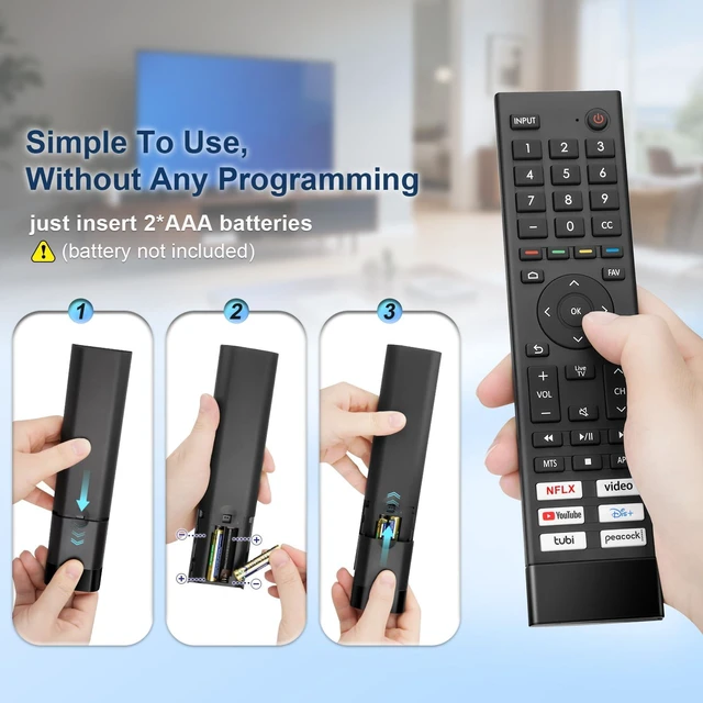 Alt view image 5 of 7 - Replacement for Hisense Smart TV Remote Control Universal for Hisense 4K UHD Android Smart TVs (Not for Fire & Roku TV)