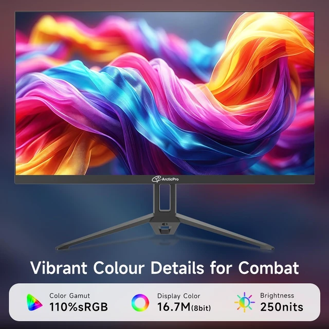 Alt view image 4 of 7 - 24" 260Hz 240Hz Gaming Monitor, 1080p Monitor, Adaptive Sync FHD Computer Monitor, 120% sRGB, 2ms, HDMI 2.1, DP 1.4 Ports, VESA, 3-Sided Frameless, Ultra Slim, Eye Care, 3000:1 Contrast