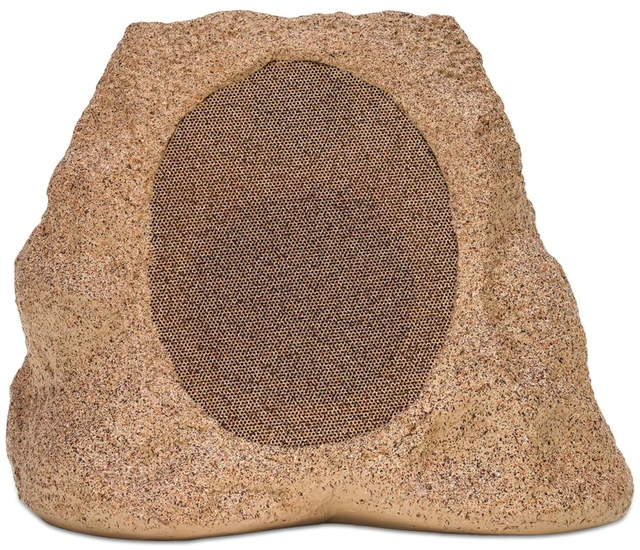 Main image of Rock Speaker Connect - Outdoor Bluetooth Solar Speaker - Sand Rock-shaped outdoor speaker, Bluetooth 5.3, solar and USB-C charge, 22-hr battery, link up to 20, IP65