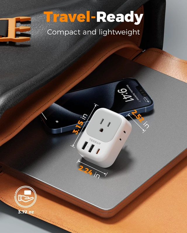 Alt view image 5 of 7 - US to Australia Plug Adapter Type I Travel Adaptor 4 American Outlets, 3 USB Ports (1 USB C 20W), For USA to Australian Argentina China Fiji Samoa, New Zealand Power Adapter