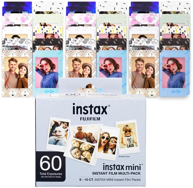 Main image of Instax Mini Film 6 Ten Packs Bundled with 60 Moshify Sticker Frame