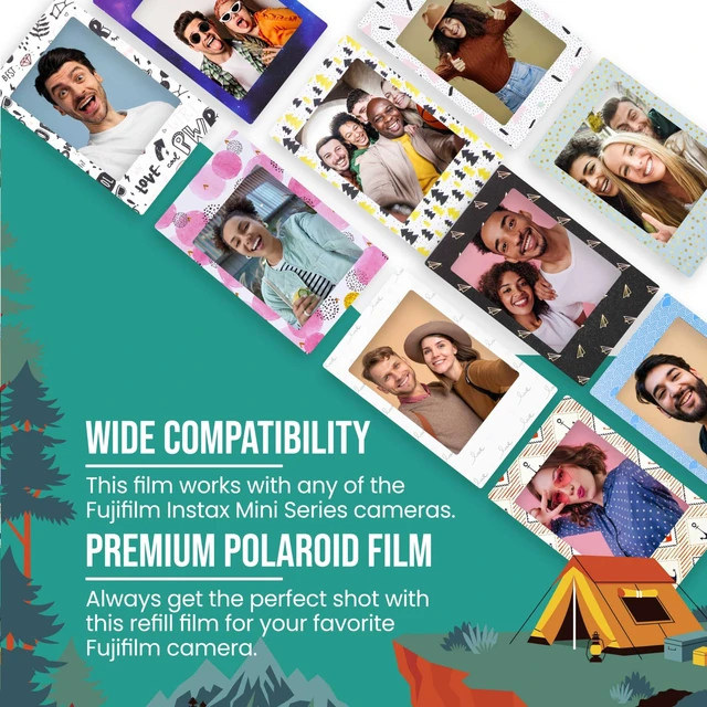 Alt view image 4 of 7 - Instax Mini Film 6 Ten Packs Bundled with 60 Moshify Sticker Frame