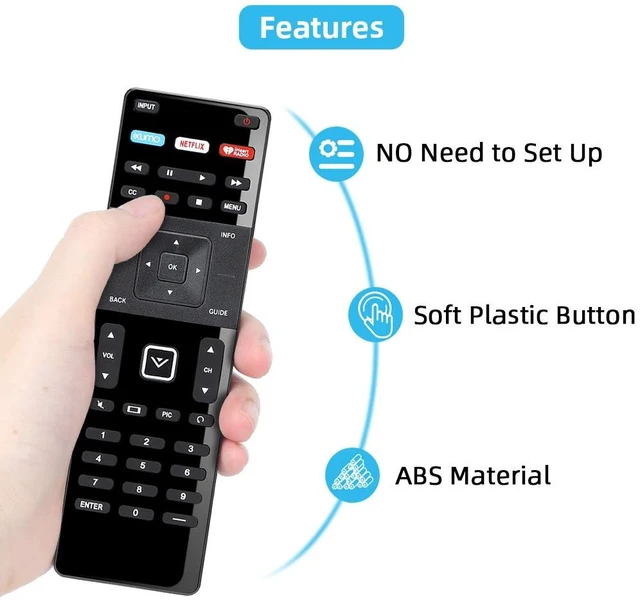 Alt view image 4 of 7 - Replacement Remote for Vizio Smart TV Remote XRT-122 and Vizio Smart TV 4K UHD HDR HDTV SmartCast Internet D E Series LED LCD 24 28 32 39 40 43 48 50 55 58 60 65 70 inch TV