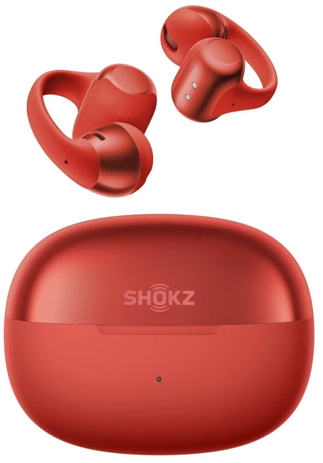 Main image of OpenDots ONE Open-Ear Clip-On Bluetooth Earbuds, Red, Dolby Audio Clip-on design; Open ear awareness; Lightweight secure fit; Dolby Audio; 40H listening; Travel/Commuting/Yoga