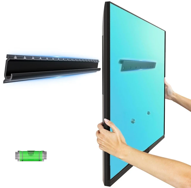 Main image of No Stud TV Wall Mount for 12-55 inch TVs, No Drill TV Mount Studless TV Mount up to 100 lbs, Low Profile, Easy to Install for Bedroom Living Room, Includes Level & Mounting Hardware