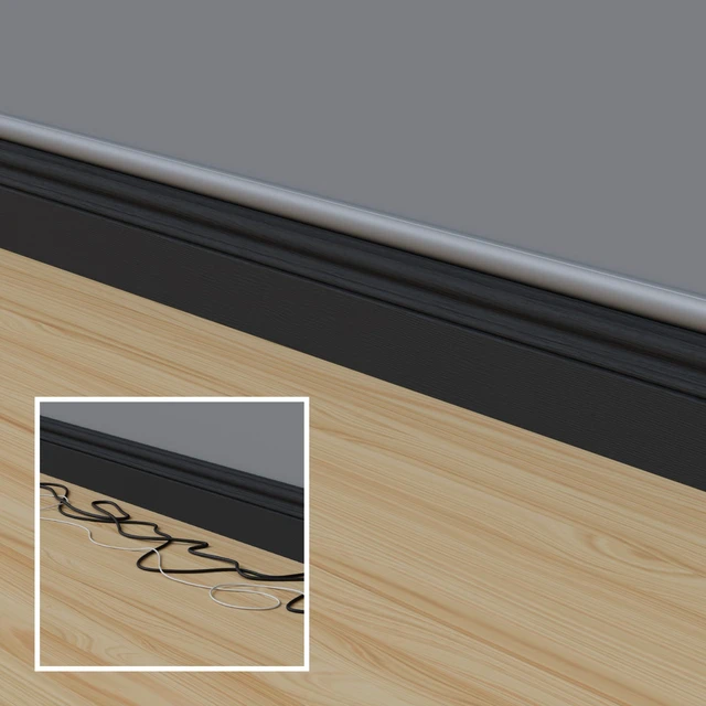 Alt view image 6 of 7 - 157in Cord Cover Kit, Self-Adhesive Wire Hiders, Cable Raceway to Hide Wires on Wall, Electrical Cable Management - 10x 15.7 Lengths & 19 Accessories - 1.18" (W) x 0.59" (H) - Gray
