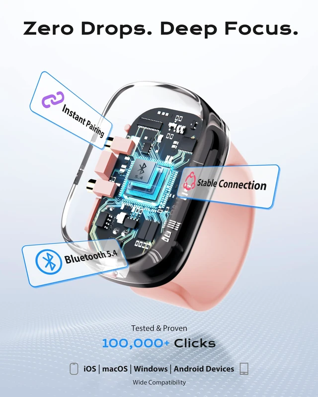 Alt view image 6 of 7 - 2.0 Remote for Anki No Remap No Add-on 5s Fast Pair 12hr+ Single Use 140hr+ with Charging Case Steady Connection Lightweight Work with All Windows, MacOS, iOS, Android Devices