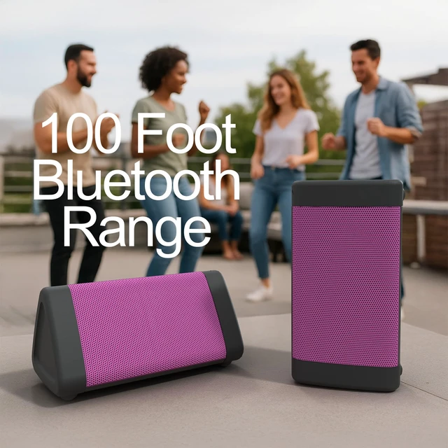 Alt view image 3 of 7 - OontZ Angle 3 Gen 4 Portable Bluetooth Speaker, 12W, 24-Hour Playtime, Pink Compact 12W Bluetooth speaker with clear sound,100-ft range, IPX5 waterproof, AUX Input, USB-C Charging Cable