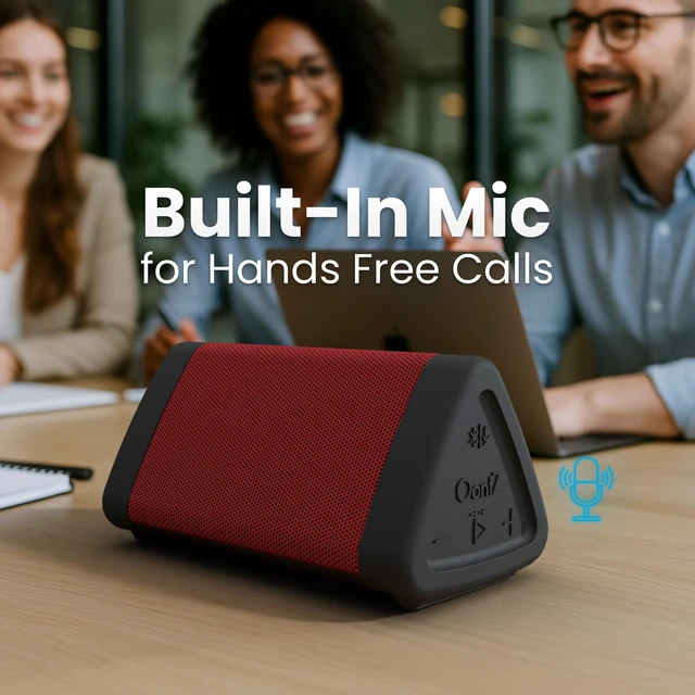 Alt view image 7 of 7 - OontZ Angle 3 Gen 4 Portable Bluetooth Speaker, 12W, 24-Hour Playtime, Red Compact 12W Bluetooth speaker with clear sound,100-ft range, IPX5 waterproof, AUX Input, USB-C Charging Cable