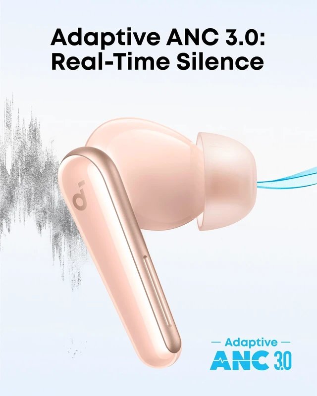 Alt view image 3 of 7 - Liberty 5 by Anker Noise-Cancelling Earbuds with Dolby Audio Stronger voice reduction, real-time adaptive ANC, fast charging, 6-mic AI clear calls, long battery life