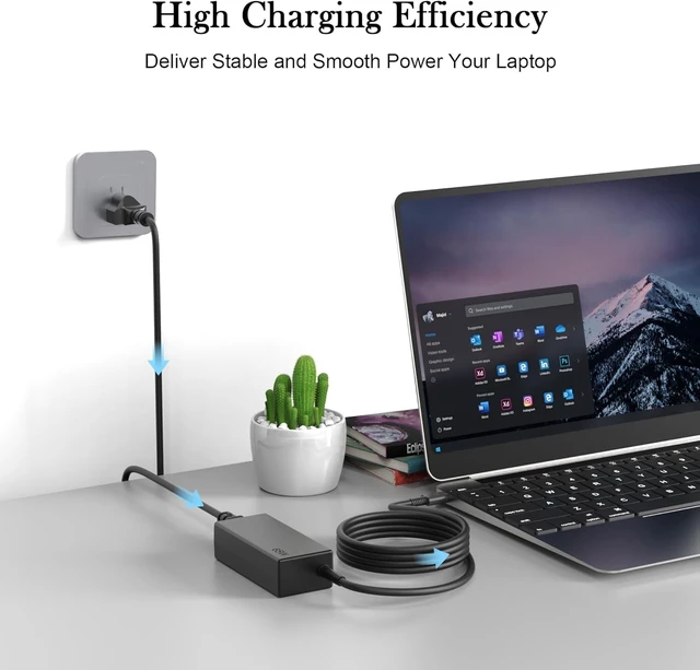 Alt view image 4 of 7 - 65W USB C Laptop Charger Compatible with Lenovo ThinkPad X1 X13 T14 T14s T15 E14 E15 T480s T490 Yoga 7i 9i C940 Thinkbook 13s 14 15 16 Chromebook c330 s330 Computer Charger Type C AC Power Adapter