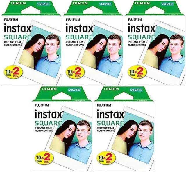 Main image of Square Instant Film 10 Pack (100 exposures) for SQ1 SQ6 & SQ10 Cameras, (5 items)