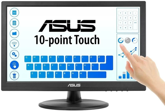 Main image of VT169HE 16 Inch 1080P FHD IPS Touchscreen Monitor, HDMI, VGA Full HD, 10-point Touchscreen, Wide Viewing Angle, Frameless, Eye Care, Windows 11 Compliance, VESA Wall Mount
