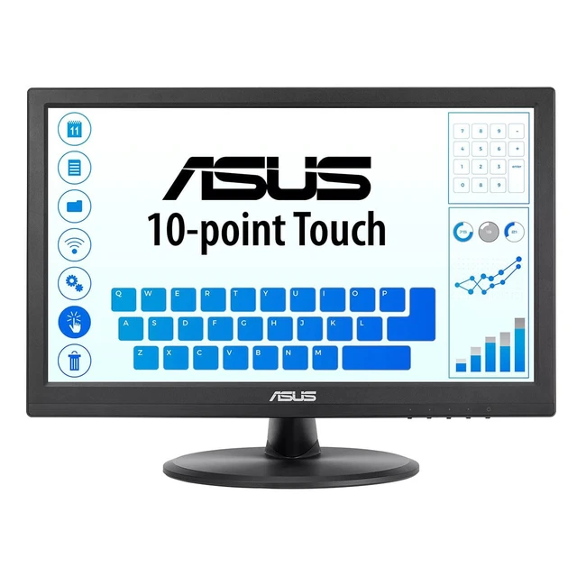 Alt view image 4 of 5 - VT169HE 16 Inch 1080P FHD IPS Touchscreen Monitor, HDMI, VGA Full HD, 10-point Touchscreen, Wide Viewing Angle, Frameless, Eye Care, Windows 11 Compliance, VESA Wall Mount