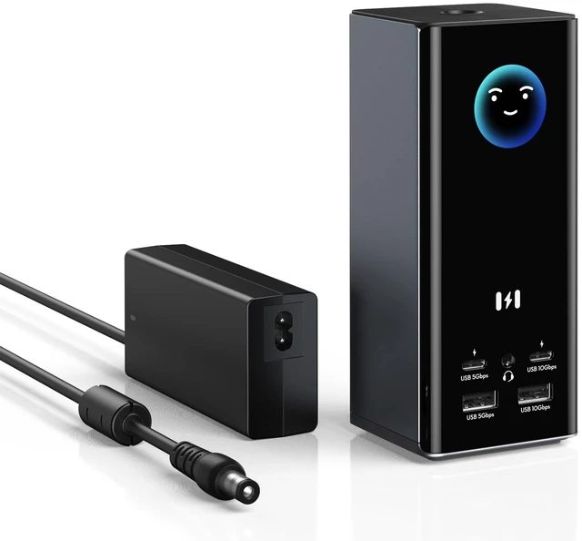 Main image of Smart Display Docking Station 3 Monitors,150W PD for Mac(Driver Required) Triple 4K@60Hz,USB-C Dock 3 Displays,3HDMI+2DP,10Gbps USB,2.5G Ethernet & 150W PD, Working Status Display