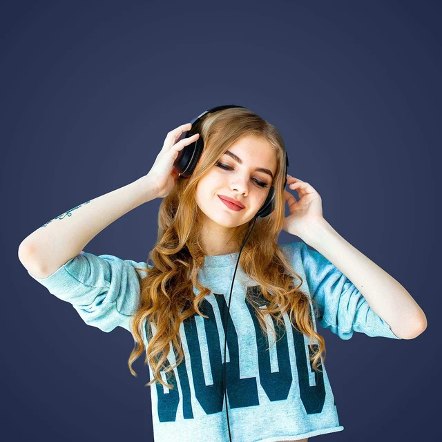 Alt view image 6 of 6 - X6 Over-Ear Headphones with Microphone, Lightweight Foldable & Portable Stereo Bass Headphones with 1.45M No-Tangle, Wired Headphones for Smartphone Tablet MP3 / 4 (Dark Blue)