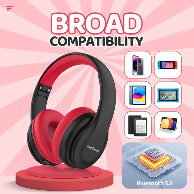 Alt view image 5 of 7 - Kids Bluetooth Headphones Over-Ear, 60Hrs, Built-in Mic-Black 85/94dB Volume Limited, Bluetooth 5.3, Stereo Sound, Lightweight Kids Wireless Headphones for Kids Toddler Travel School