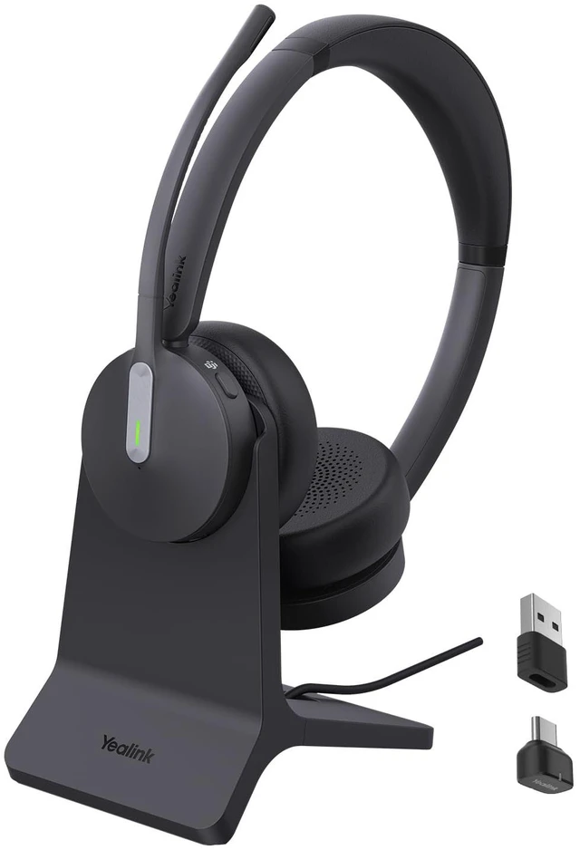 Main image of BH70 Dual Wireless Headset with Mic for Work, Bluetooth Headphone with Teams Certification, up to 35h Talk Time, 147g All-Day Wearing Comfort, Include USB-C/A Dongle & BHC70 Charging Stand