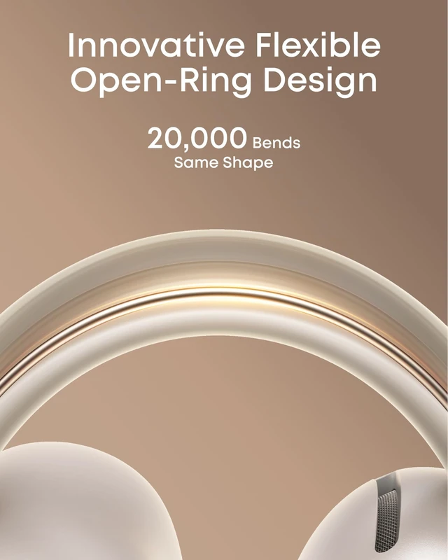 Alt view image 3 of 7 - AeroClip by Anker Open Ear Earbuds, Clip On Earbuds, Open Ring Ultra-Comfort for Running Workout, Stable, Power Bass, Hi-Res, 32H Playtime, Bluetooth 5.4, IP55 Water-Resistant, Clear Calls