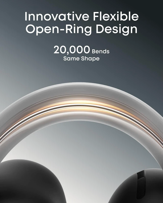 Alt view image 3 of 7 - AeroClip by Anker Open Ear Earbuds, Clip On Earbuds, Open Ring Ultra-Comfort for Running Workout, Stable, Power Bass, Hi-Res, 32H Playtime, Bluetooth 5.4, IP55 Water-Resistant, Clear Calls