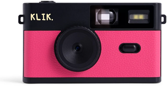 Main image of Screen-Free Digital Camera Stay Present & Capture Retro Photos 3 Vintage Film-Style Filters, 500 Shots Per Charge, Built-in Flash, USB-C Photo Transfer, Rechargeable (Pink)