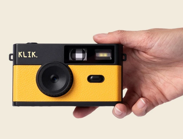 Alt view image 6 of 7 - Screen-Free Digital Camera Stay Present & Capture Retro Photos 3 Vintage Film-Style Filters, 500 Shots Per Charge, Built-in Flash, USB-C Photo Transfer, Rechargeable (Yellow)