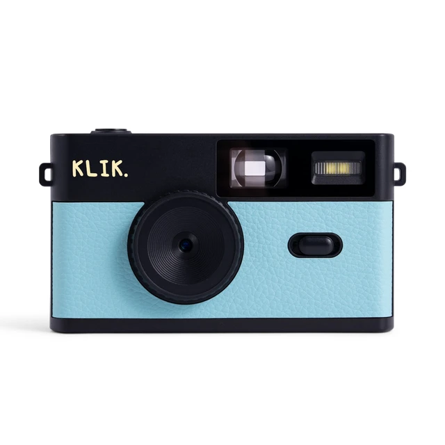 Main image of Klik Screen-Free Digital Camera | Stay Present & Capture Retro Photos | 3 Vintage Film-Style Filters, 500 Shots Per Charge, Built-in Flash, USB-C Photo Transfer, Rechargeable (Blue)