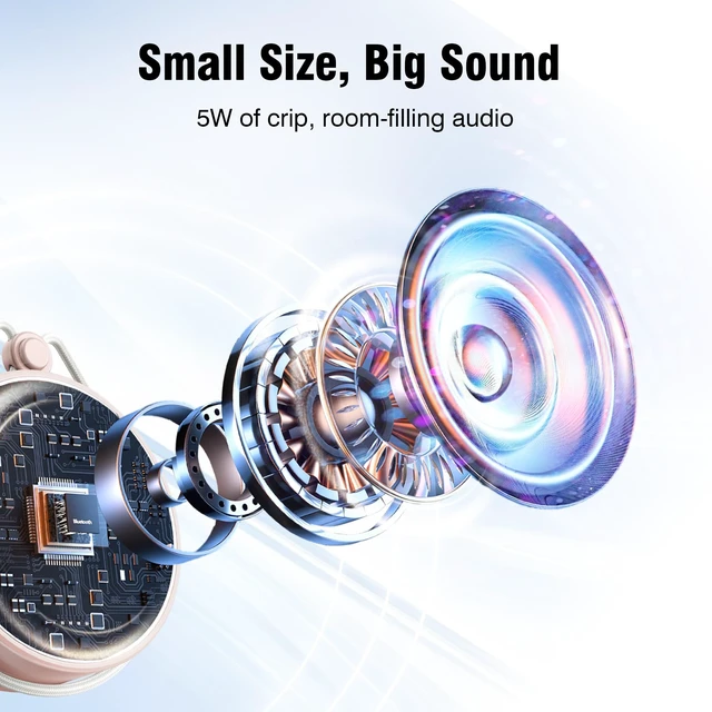 Alt view image 5 of 7 - C12 IP67 Waterproof Shower Bluetooth Speakers Portable Small Speaker Speakers Bluetooth Wireless,Loud Clear Sound,Support TF Card,Suction Cup,for Outdoor Kayak Canoe Beach Gift Pink