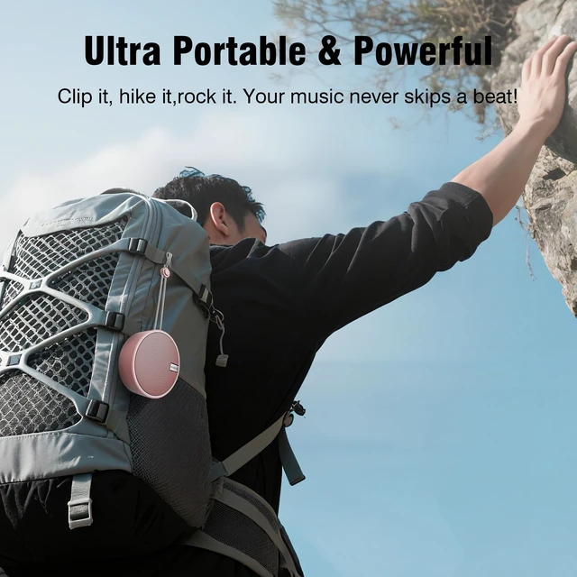 Alt view image 6 of 7 - C12 IP67 Waterproof Shower Bluetooth Speakers Portable Small Speaker Speakers Bluetooth Wireless,Loud Clear Sound,Support TF Card,Suction Cup,for Outdoor Kayak Canoe Beach Gift Pink